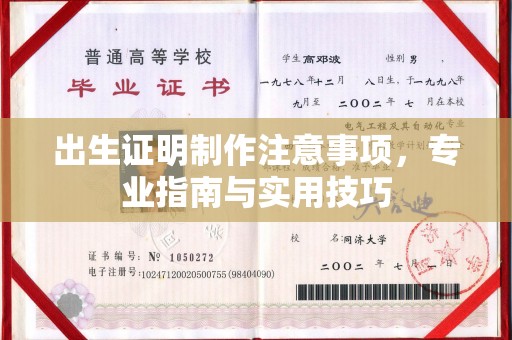芷江出生证明制作注意事项，专业指南与实用技巧