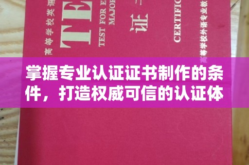 芷江掌握专业认证证书制作的条件，打造权威可信的认证体系