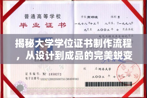 芷江揭秘大学学位证书制作流程，从设计到成品的完美蜕变