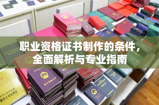 芷江职业资格证书制作的条件，全面解析与专业指南
