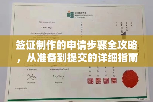芷江签证制作的申请步骤全攻略，从准备到提交的详细指南